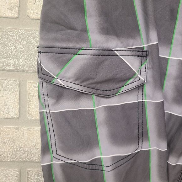 Rip Curl Stoked Boardshort Gray Plaid Size 34 - Picture 2 of 6